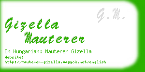 gizella mauterer business card